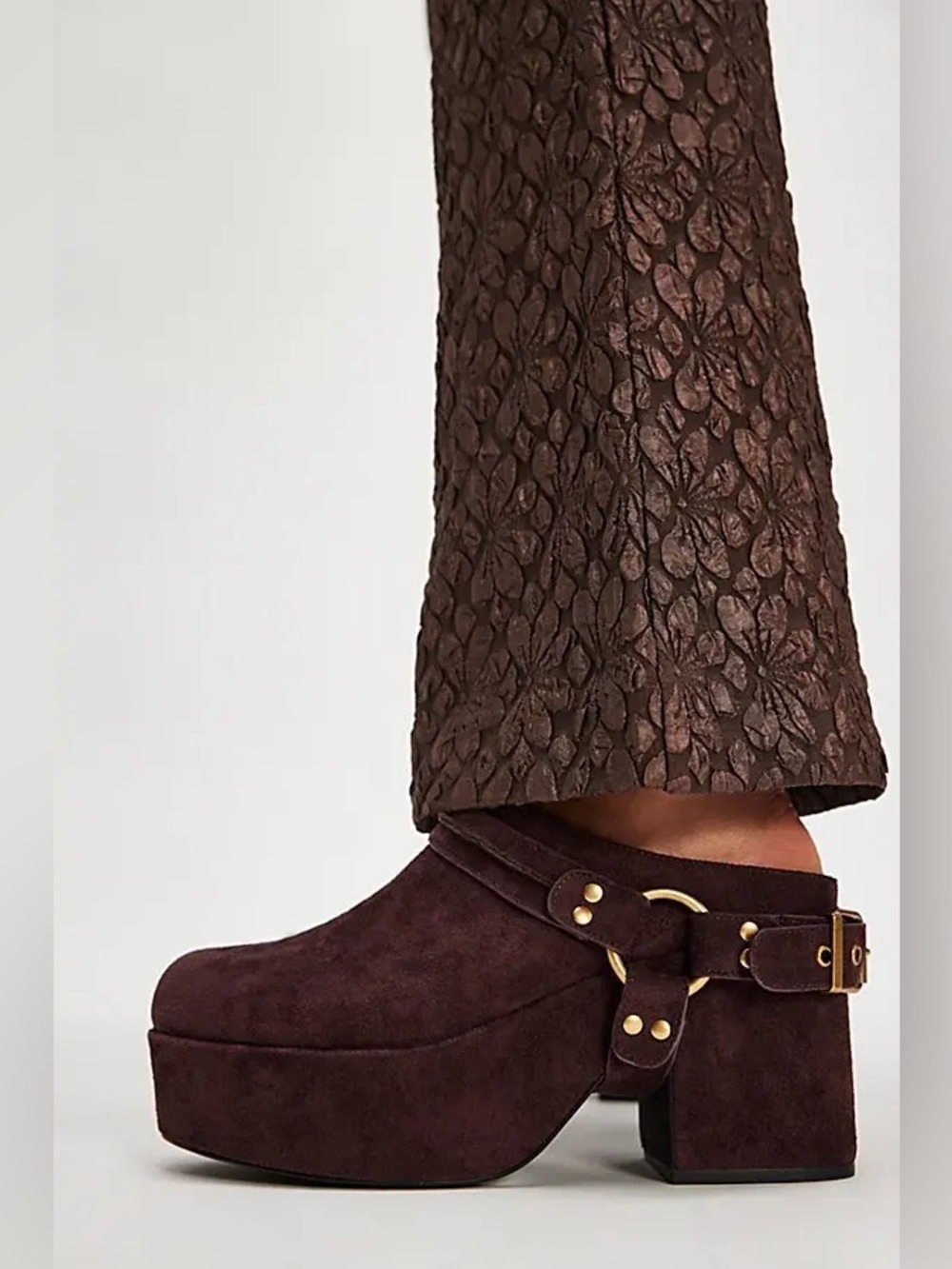 New  Free People Amalia Vegan Harness Clogs Size 11 - Picture 3 of 7